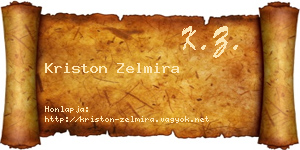 Kriston Zelmira névjegykártya
